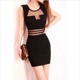 Vestido com tranparencia